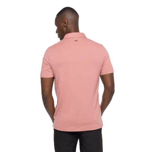 New NWT Travis Mathew Dusty Rose Relocation Polo Shirt Men's Size XL - Picture 3 of 5